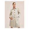 Buttoned Cotton Trench Coat