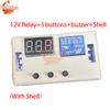 12V 24V Time Delay Relay LED Trigger Cycle Timer Delay Switch 3 Buttons Circuit Board Timing Control Module with Buzzer