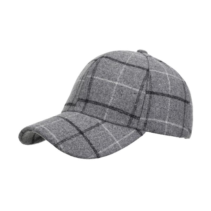 Autumn Winter Plaid Cap Men Baseball Cap Women Sun Hat Ponytail Panama Cap Visor Hats Snapback Hat
