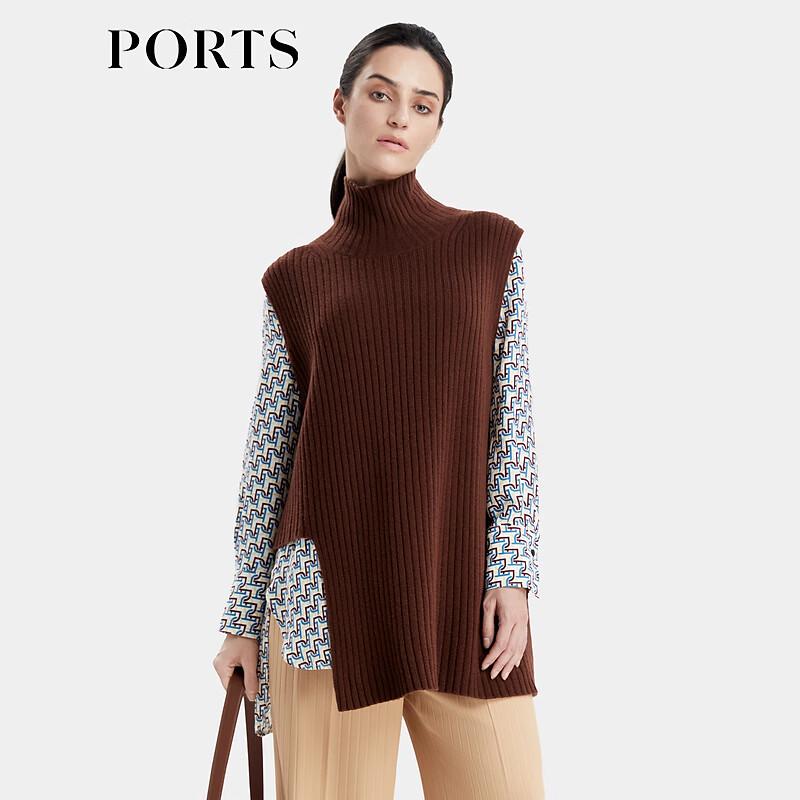 PORTS Women's Knitted Sleeveless High-Neck Pullover