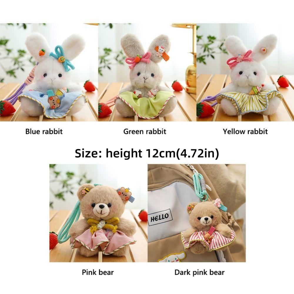 Мультяшный кролик медведь плюшевая кукла подвеска многоцветный автомобиль подвесное украшение универсальный