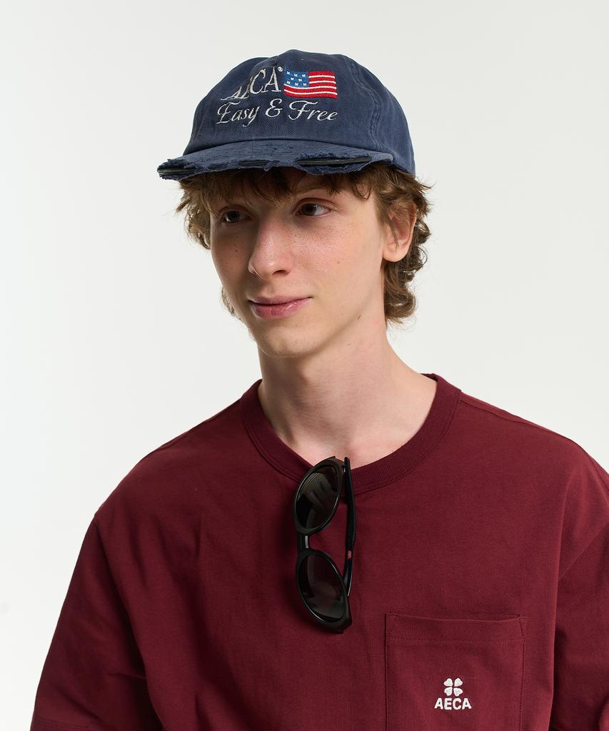 AECA Everyday Aeca Clover Pocket Tee-Burgundy