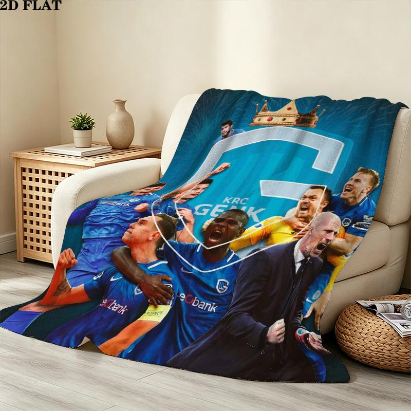 Sk Beverenkrc Genk Print Flannel Blanket, High quality Comfortable for All Seasons, Home Decor, Warmth and Comfort, Perfect for Christmas Gifts