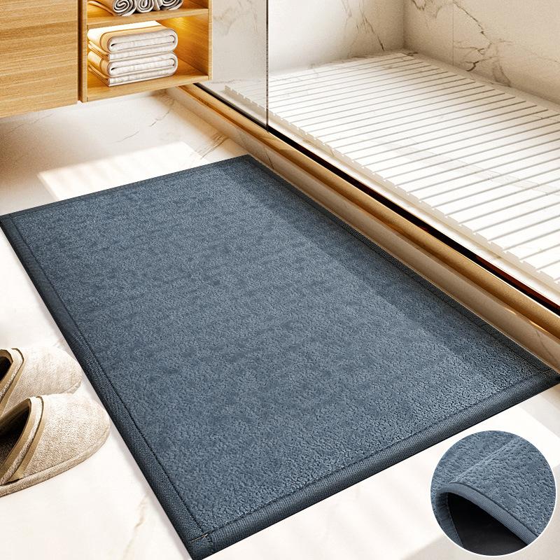 Впитывающий коврик для пола в ванной комнате, противоскользящий коврик для душа в туалете, плюшевый коврик для ног с трехмерным узором «снежинка» и бархатом