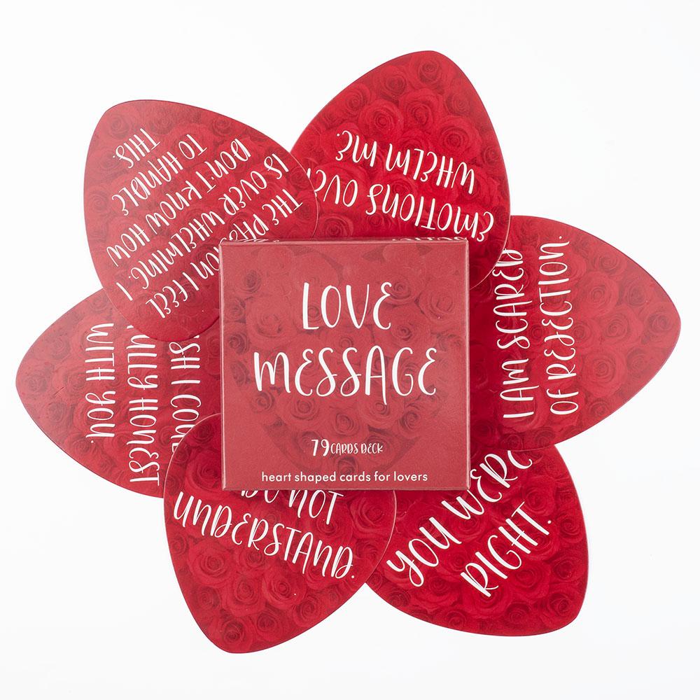 Карты Оракула Любовных Посланий 79 Карт Игра для Досуга в Форме Сердца Карта Таро