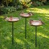 Iron Art Bird Water Drinker Retro Style Outdoor Bird Bath Metal Bird Feeder  Porch Decoration