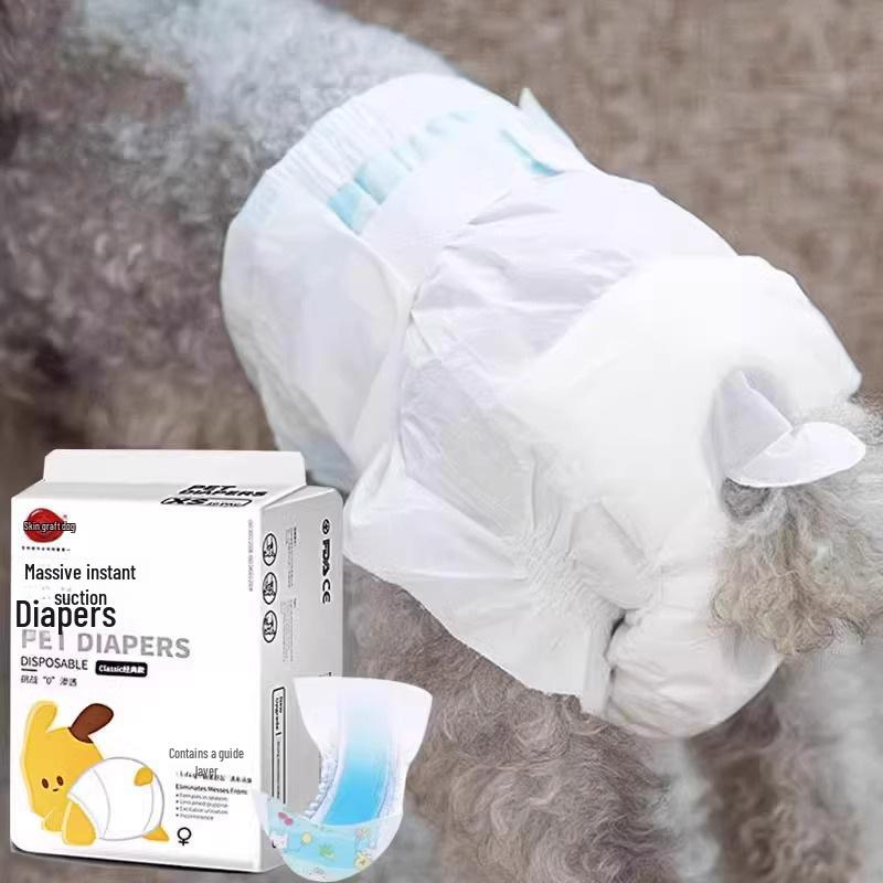 Disposable Pet Diapers for Male & Female Dogs - Absorbent Physiological Pants & Sanitary Napkins