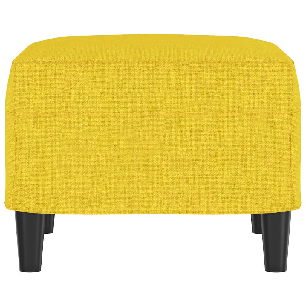Footstool Light Yellow 60 x 50 x 41 cm Fabric
