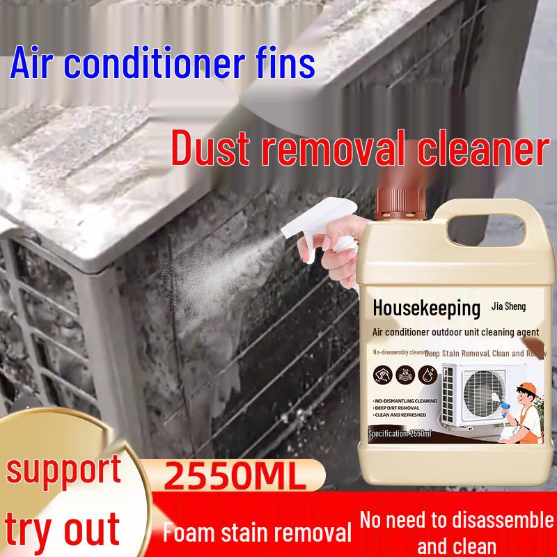 Indoor & Outdoor Air Conditioner Cleaner: Quick, No-Disassembly Stain, Dust & Odor Removal