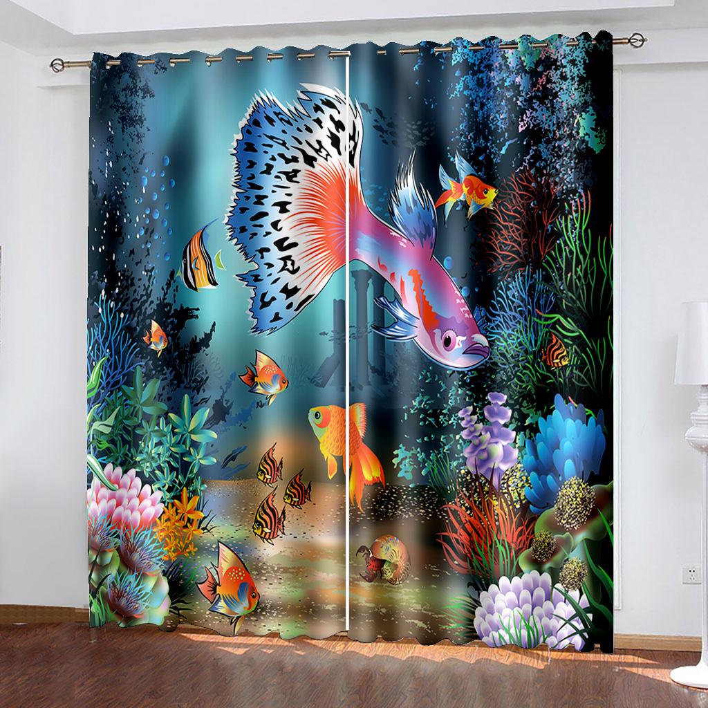 Детские любимые милые солнцезащитные шторы серии «Мир животных», 2 предмета, украшение для дома для гостиной, спальни