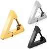 Black Triangle Geometric Ear Clips for Men, Women, and Students - Korean Street Style