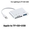 3в1 Otg адаптер для Lighting Type-C на TF SD USB кард-ридер для Macbook Apple Iphone Huawei Xiaomi Camera Photo Data Converter