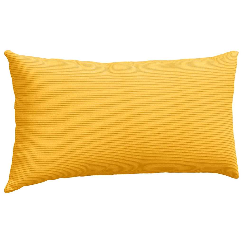 Sofa Cushions 2 pcs Light Yellow 80 x 40 cm Cord Fabric