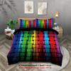 Комплект постельного белья из 3 предметов с цветными полосками и стереоскопическими визуальными эффектами, подходит для подростков и взрослых, 1 пододеяльник + 2 наволочки