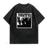 Vintage Grunge Screaming Trees Rock Band Black White Print Casual T Shirt vintage Washed graphic Stretched