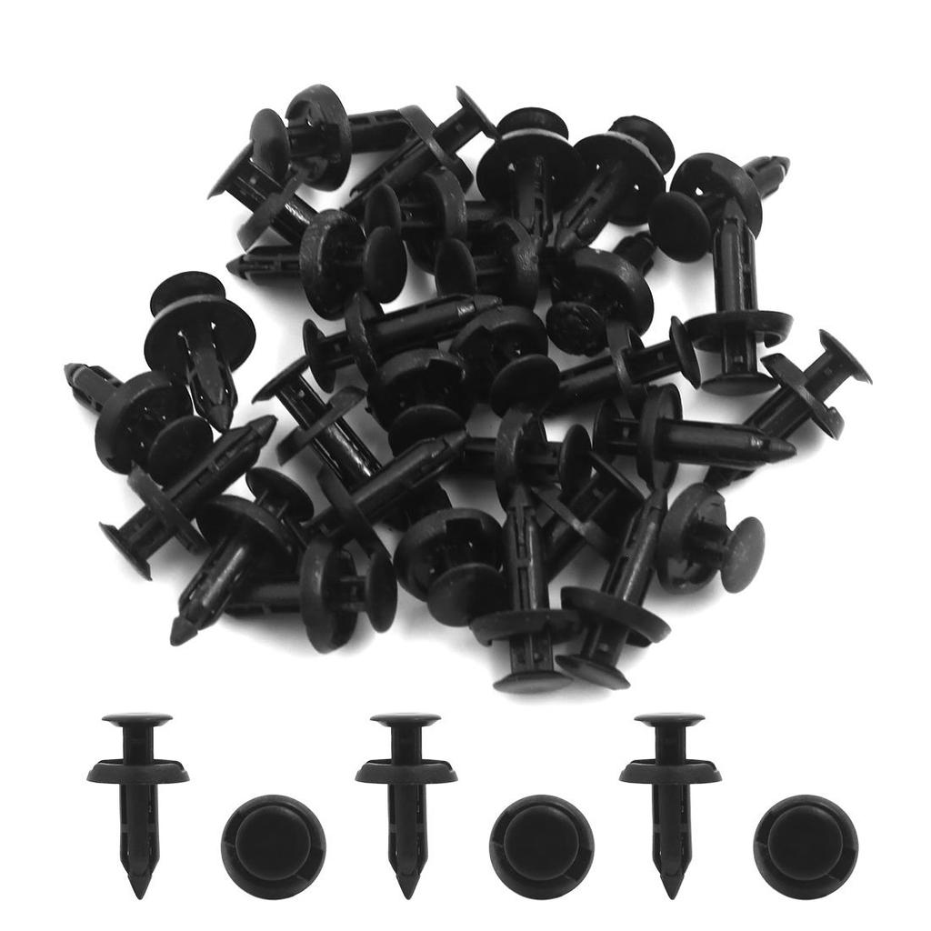 uxcell Clip/Rivet/Zipper Plastic Fit 6mm Hole Size 30 Pieces