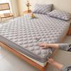 Пушистое постельное белье, простыня на резинке, стеганый наматрасник, толстый эластичный защитный чехол для матраса, соевое постельное белье, размер King Queen 120/140/200