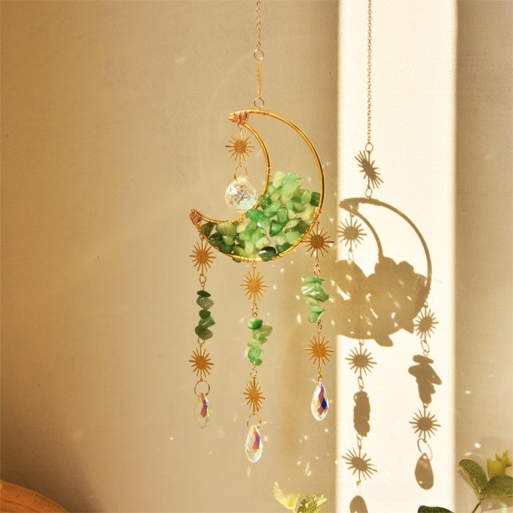 Crystal Sun Catcher Prism Colorful Wind Chimes Creative Moon Catchers Yard Garden Decor