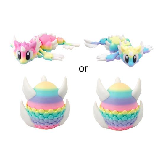 Коллекционное мини-яйцо с драконом, напечатанное на 3D-принтере, с подвижным драконом внутри