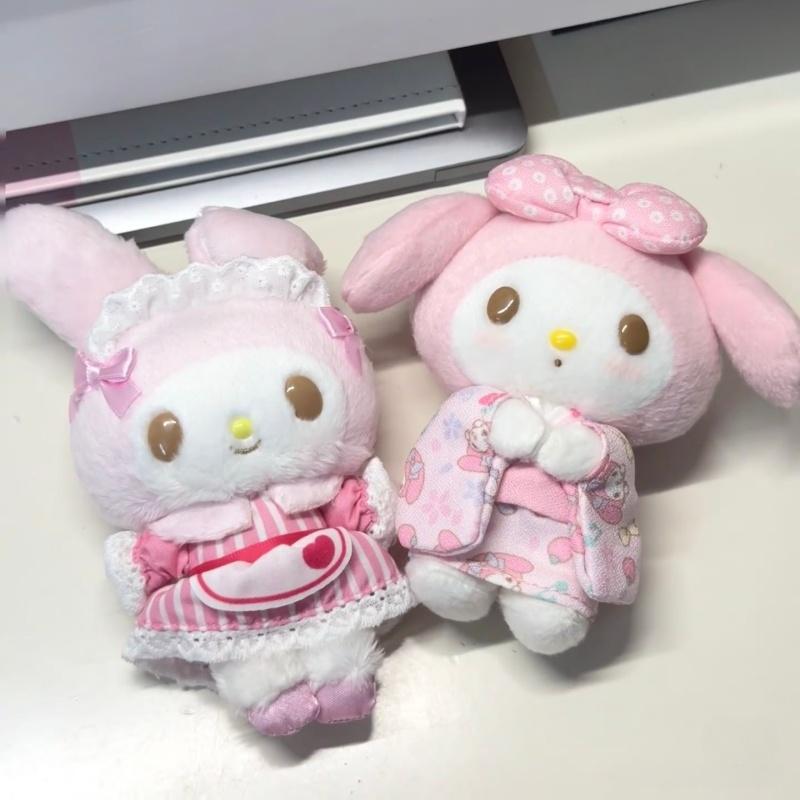 Милый ретро-стиль Сёва Токио Скайтри Ограниченная серия My Melody Мягкий Плюшевый Подвеска Сладкая розовая Мелоди Мягкая игрушка Брелок Декор Подарок