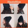 Comfortable Cotton Warm Knit Hat For Winter Versatile Colors Hightop Beanie