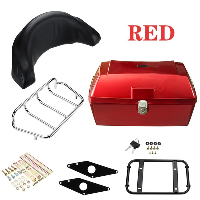 48L Универсальный мотоциклетный задний ящик для хранения вещей Задний багажник Багажник для инструментов Багажник для скутера Мотоцикл Мотоцикл