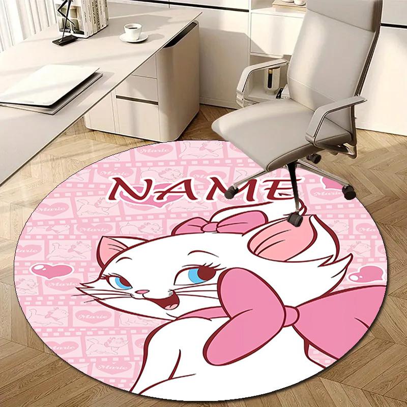 Personalized M-Marie Round Chair Office Rug - Perfect for Mat, Office Chair & More - Ideal Gift for Birthdays and Holidays