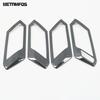 Car Accessories For Volkswagen VW T-Roc TROC 2018-  2024 Interior Carbon Fiber Door Handle Bowl Cover Trim Frame Sticker