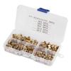 150Pcs M5 Brass Cylinder Knurled Nuts Threaded Insert Nuts Embedded Nuts Assortment Kit