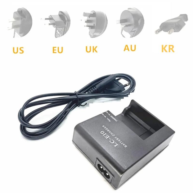 Зарядное устройство для аккумулятора камеры LP-E10 Замена LC-E10C для Canon 1100D 1200D 1300D 1500D Rebel T3 T5 T6 T7 T100 3000D 4000D 2000D X80 X90