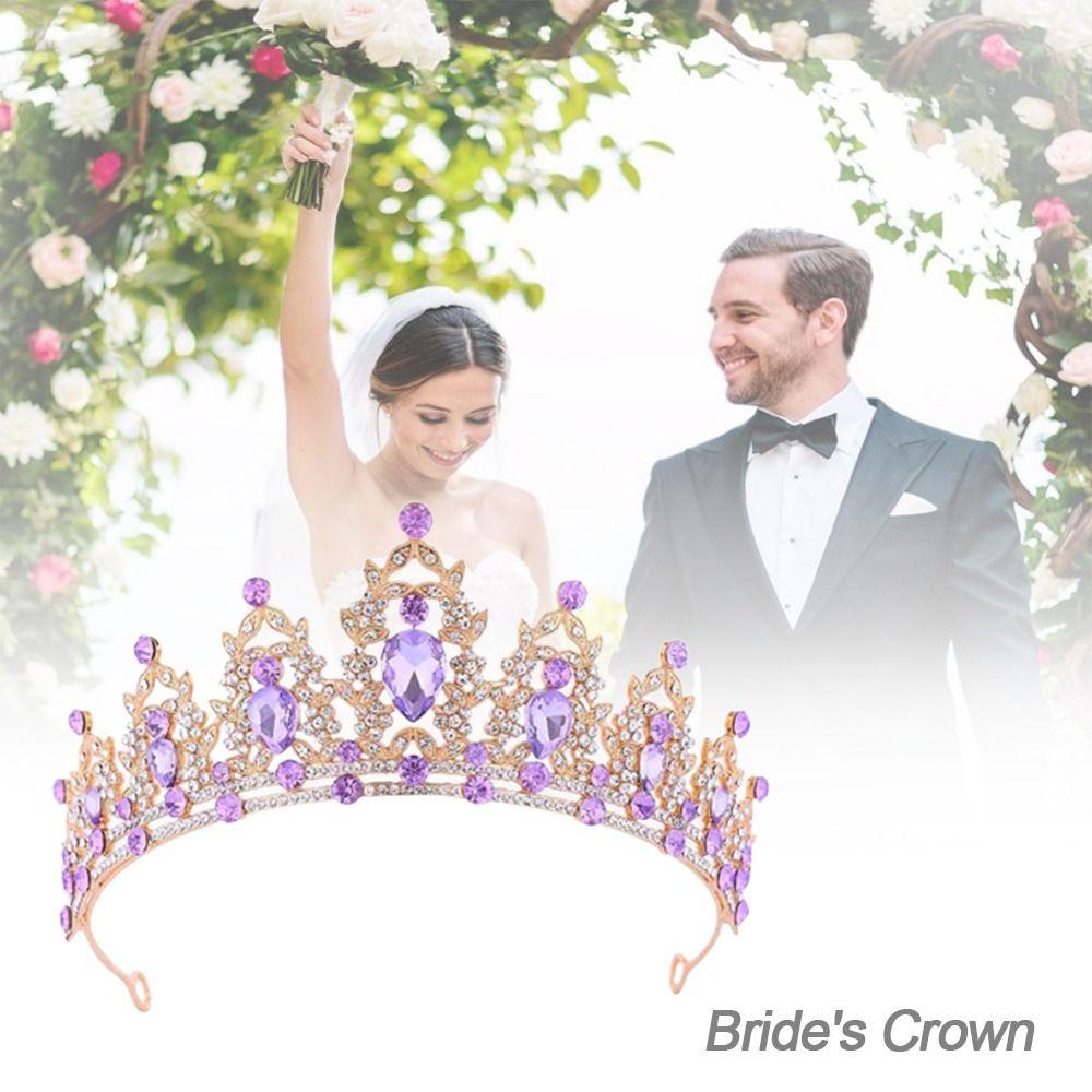 Головные уборы Корона для волос Сияющие тиары принцессы Головной убор Новый обруч для волос со стразами Свадебные украшения