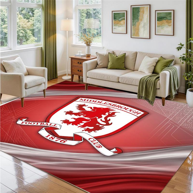 Middlesbrough Design Crystal Velvet Rug Soft Decorative Mat for Bedroom Entrance