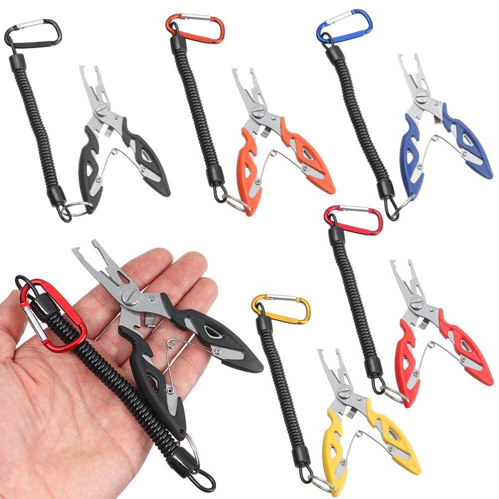 Multi-function with Lanyard Fishing Pliers Hook Removers Stainless Steel Scissor Bait Line Cutter