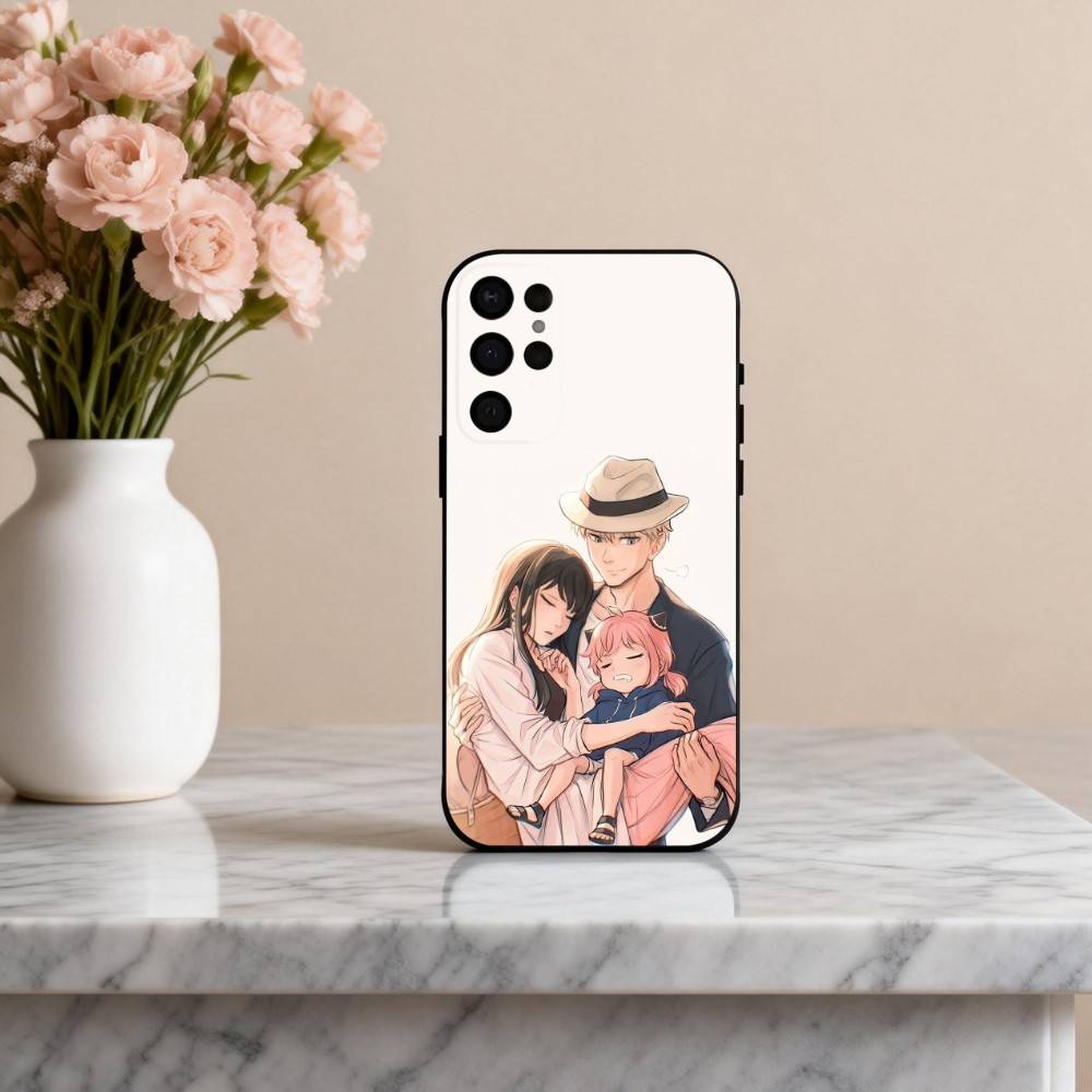 Чехол для телефона S-Spy X F-Family-Y A-Anime для Samsung S25, S24, S21, S22, S23, S30, Ultra, S20, Plus, Другие, Мягкий черный чехол