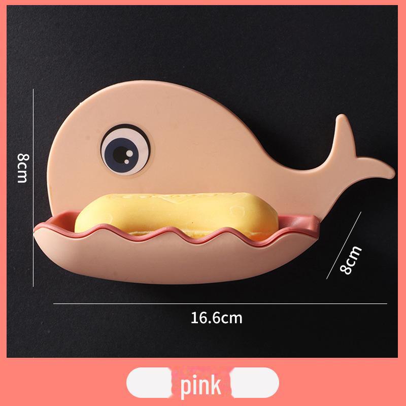 Мультяшная настенная двухслойная мыльница со сливом - полка для хранения в ванной комнате для общежитий