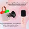 Караоке-машина, портативная Bluetooth-колонка с беспроводным микрофоном для взрослых и детей, портативная микрофонная колонка с динамической подсветкой