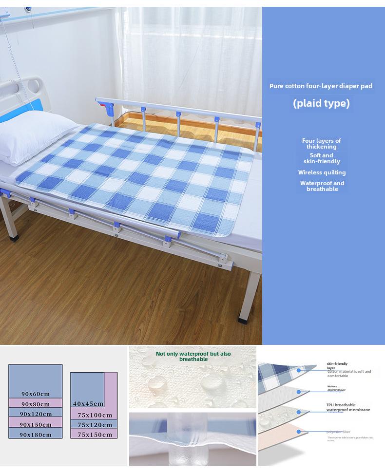 Washable Urine Pad for Bedridden Patients: Thickened, Reusable, Adult Nursing Pad