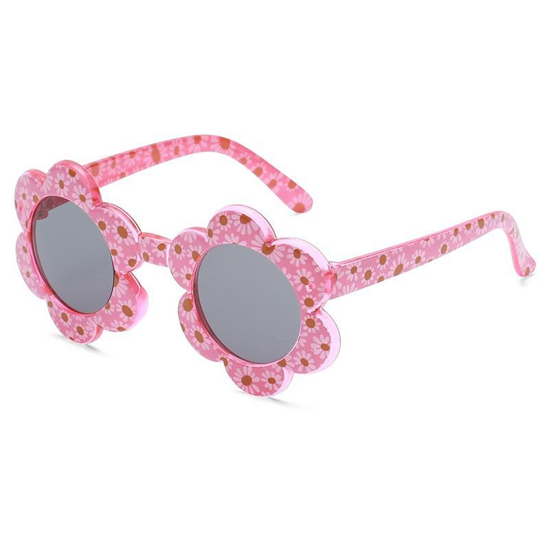 Детские солнцезащитные очки с цветочным принтом, радужные красочные милые круглые детские очки для малышей, мальчиков и девочек, активный отдых на свежем воздухе