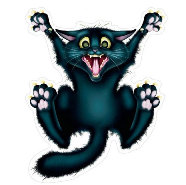 Авто наклейка для мотоцикла 3D Crazy Cat Car-Стайлинг автомобиля наклейка и наклейка Декор окна автомобиля Декор кузова