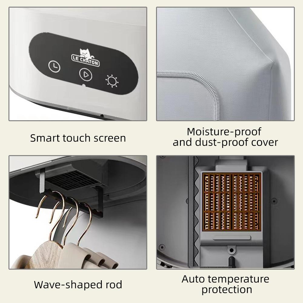Aoresac Портативная сушилка 1200 Вт для стирки электрической детской одежды, сушилка для нижнего белья, мини-сушилка