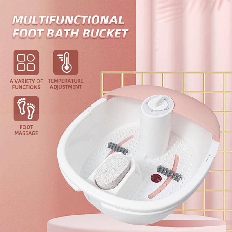 Multifunctional Foot Bath Bucket with Constant Temperature Heating Automatic Massage Foot Bath with Bubble Roller Guasha