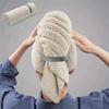 Large Microfiber Hair Drying Towel with Elastic Strap - Quick Drying and Water Absorbent