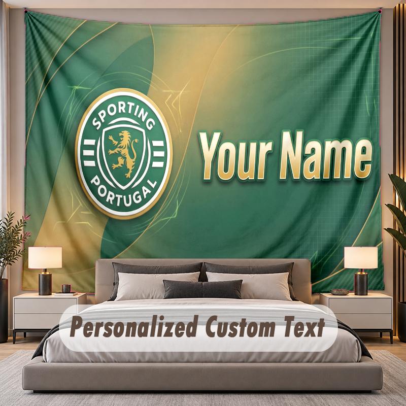Custom Name Text Tapestry Sporting CP Personalized Polyester Wall Tapestry For Bedroom And Room