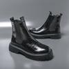 Fashion Men Boots Classic Chelsea Boots Black-brown Men Thick-soled Durable High-top Fashion Brand Boots Outdoor Work Boots Sizes 38-46