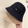 Empty breathable straw hat women summer seaside vacation sunshade sun hat temperament thin bucket hat women