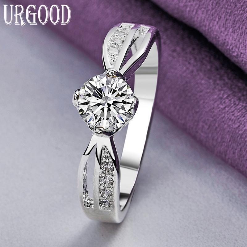 Кольцо из стерлингового серебра 925 пробы с цирконом AAA, подарочные ювелирные изделия