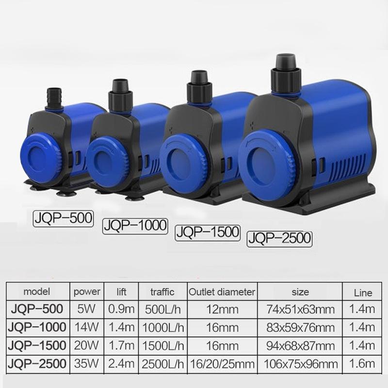 5/14/20/35/45 Вт погружной насос высокого давления на 360° Водонепроницаемый автоматический водяной насос Циркуляционный насос для аквариума с рыбами Всасывающий насос для пруда