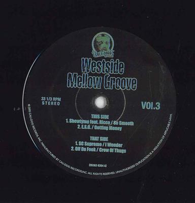 12-дюймовая пластинка VARIOUS - Westside Mellow Groove Vol.3 053836354 CALI-DOGG Неизвестный рэп и хип-хоп/R&B Б/У