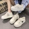 Mesh Breathable Little White Shoes Women's New Season Thick Sole Heightening Casual Niche Campus Student Board Shoes