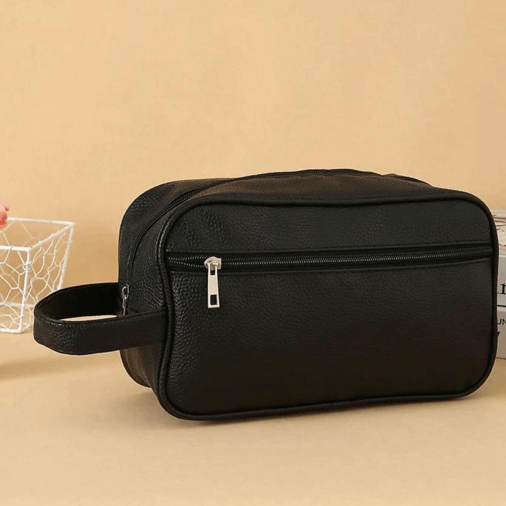 PU Man's Cosmetic Bag Zipper Pouch for Make Up Kit Portable Toiletry Storage Bag Women